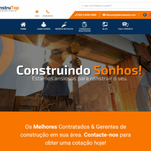 Script site institucional tema construção em php