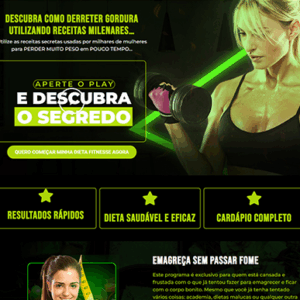 Landing Page para venda de produtos Fitness e Emagrecimento.