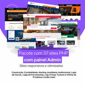 Pacote com 37 Sites Premium com painel administrativo - 2025