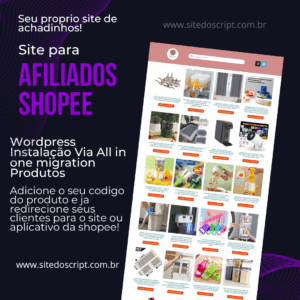 Site para Afiliados Shopee Fácil Instalação