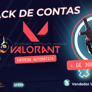 Pack de Contas Valorant 3.500+ | Login e Senha | Entrega Automática