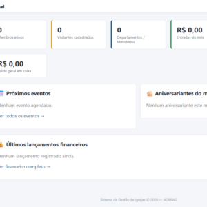 Sistema de Gestão para Igrejas em PHP